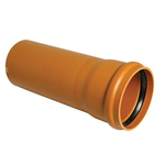 110mm Underground Pipe Single Socket 3m