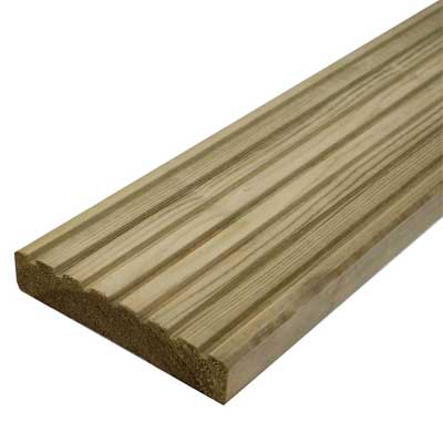 Treated Decking Redwood (Fin 26 x 117.5) 32 x 125mm 3600mm